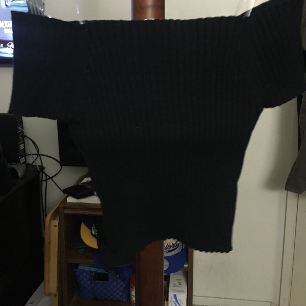 Off the shoulder black crop top